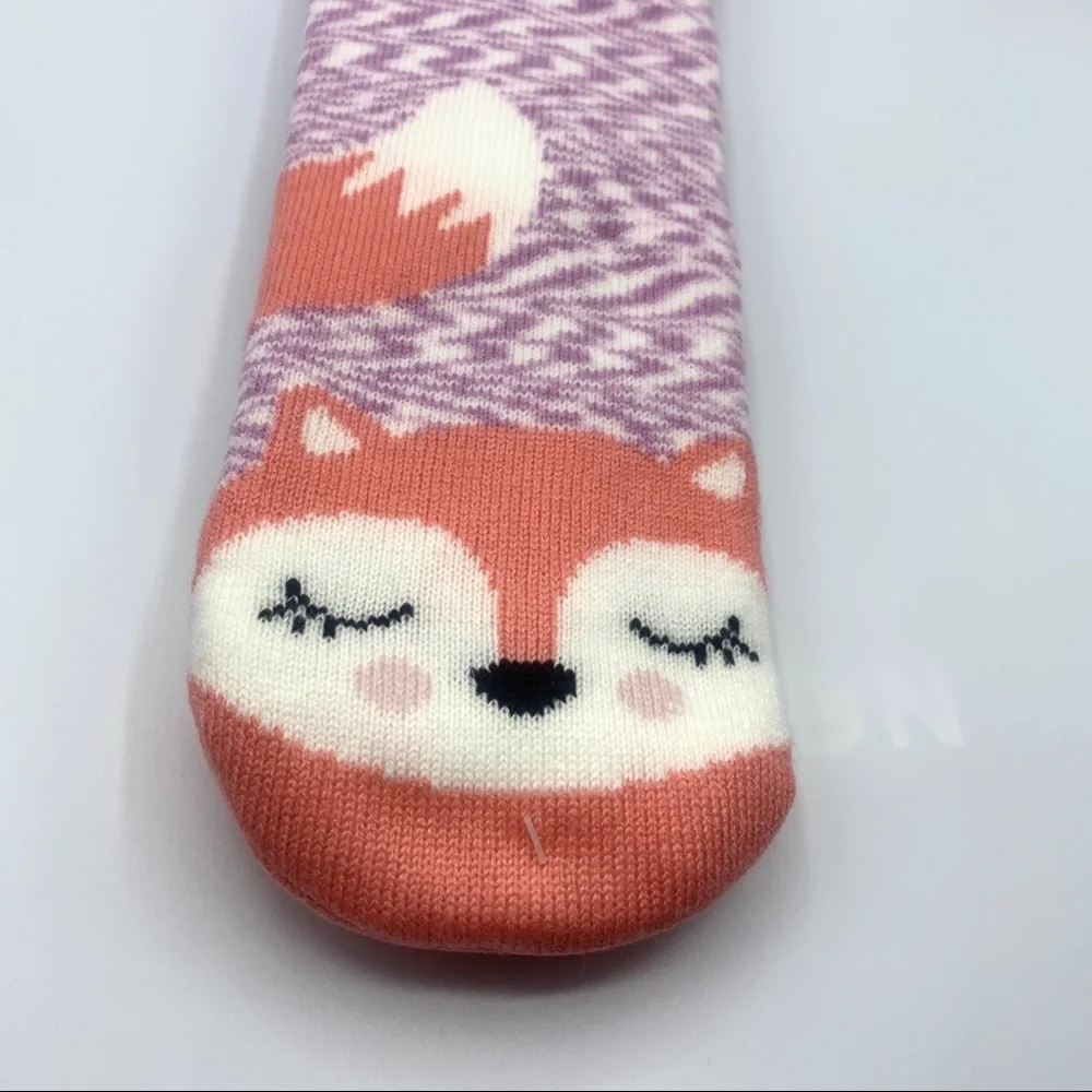 NWT Fox Cozy Kookie Kritters Slipper Toddler Girl’s Socks 4-10